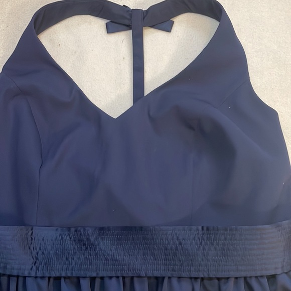 White by Vera Wang Dress T-Strap Halter Prom Bridesmaid Maxi - Picture 3 of 9